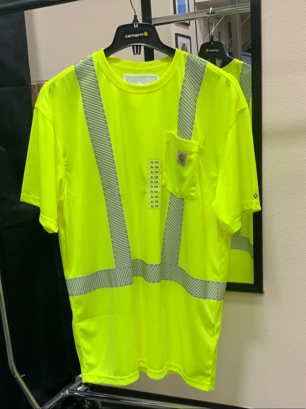 Carhartt Men’s High-Visibility Neon Yellow Safety Pocket T-Shirt